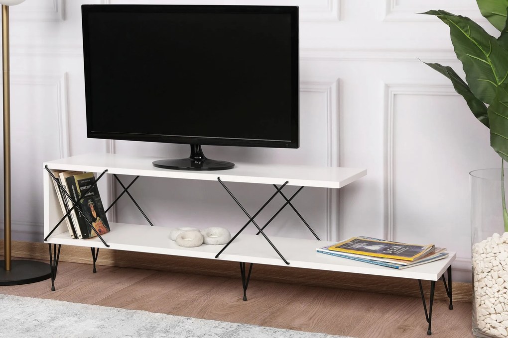 Móvel TV Street – Branco – 120 cm x 40 cm x 30 cm
