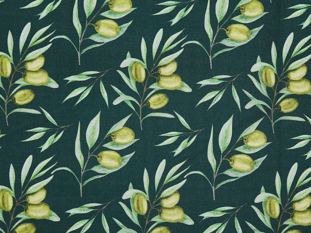 Conjunto de 2 capas verde escuro motivo oliveira para cadeiras CINE Beliani