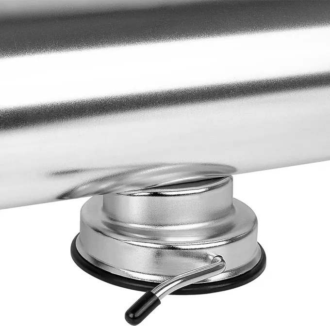 Enchidor manual de enchidos com suporte de sucção, capacidade de enchimento 2,5 l prateado