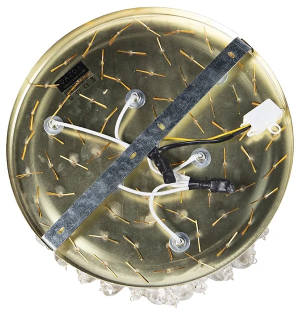 Candeeiro de teto clássico dourado/latão 35 cm - Medusa