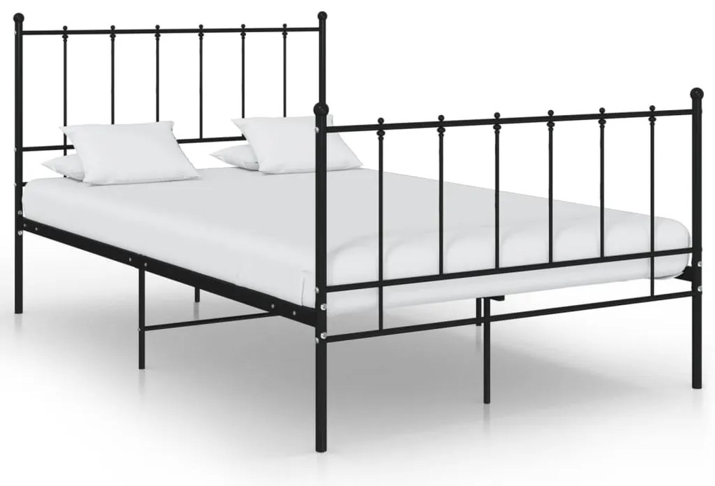 Estrutura de cama 120x200 cm metal preto