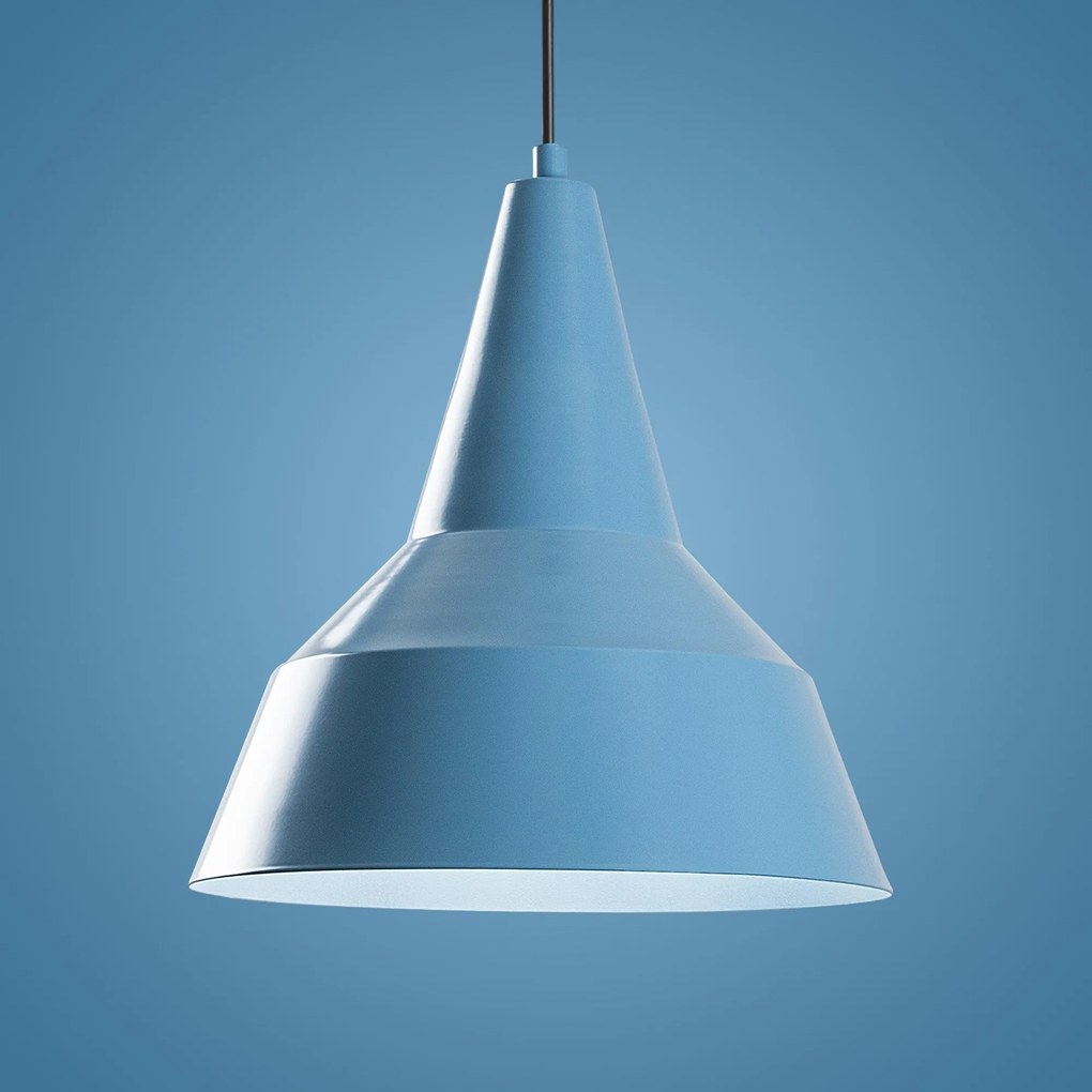 Candeeiro de Teto Saglam – Azul Claro – Ø30 h:35 cm