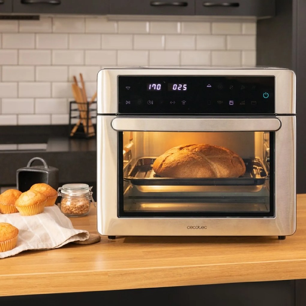 Forno-fritadeira a ar Bake&Fry 3000 Steel Touch Forno de convecção com 30 litros de capacidade e 1800 W