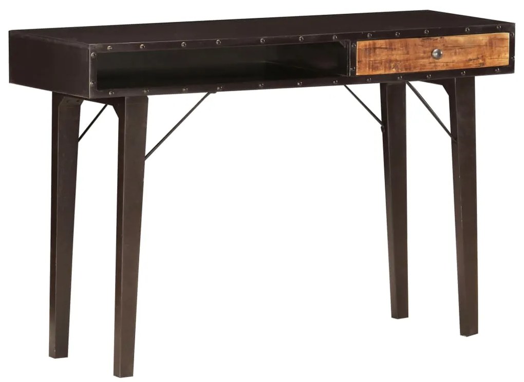 Mesa consola 118x35x76 cm madeira recuperada maciça