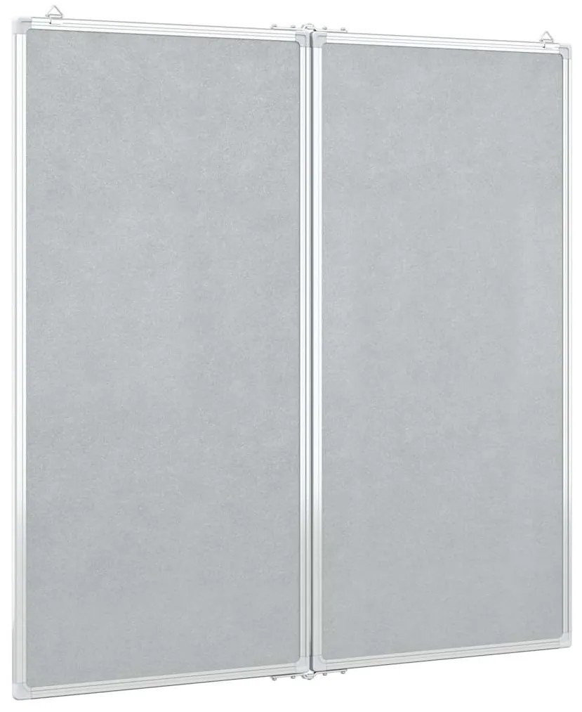 Quadro branco magnético dobrável 80x80x1,7 cm alumínio