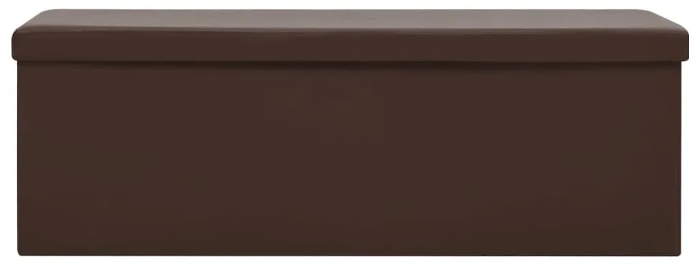 Banco de arrumação dobrável PVC castanho