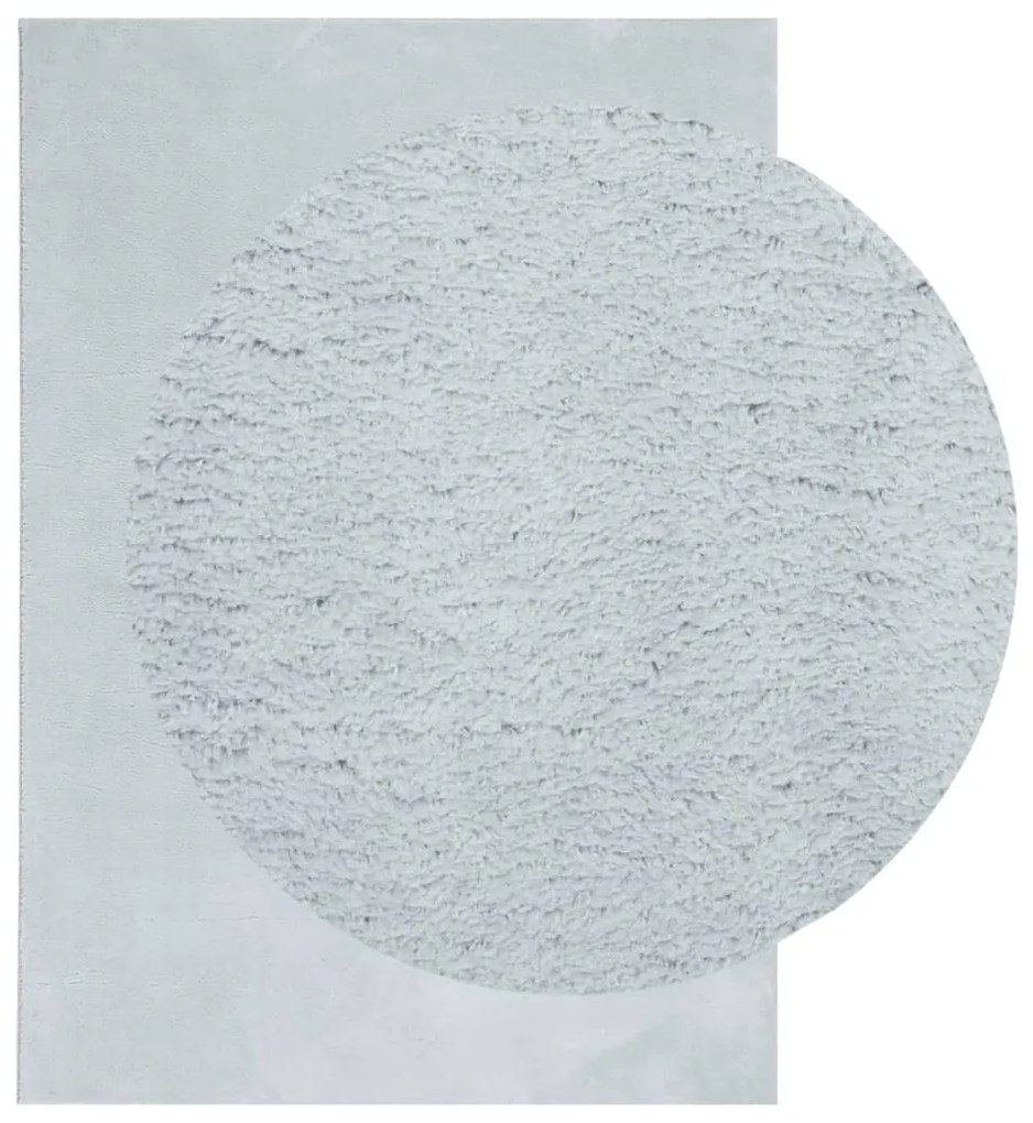 Tapete pelo curto macio e lavável HUARTE 120x170 cm azul