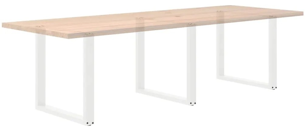 Pés para mesa de jantar em formato de U, 3 peças, branco, 80x (72-73)