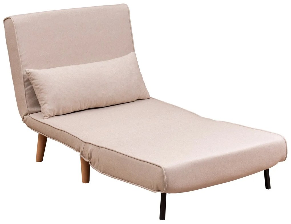 Sofá-cama 1 Lugar Folde – Creme – 180 x 80 cm