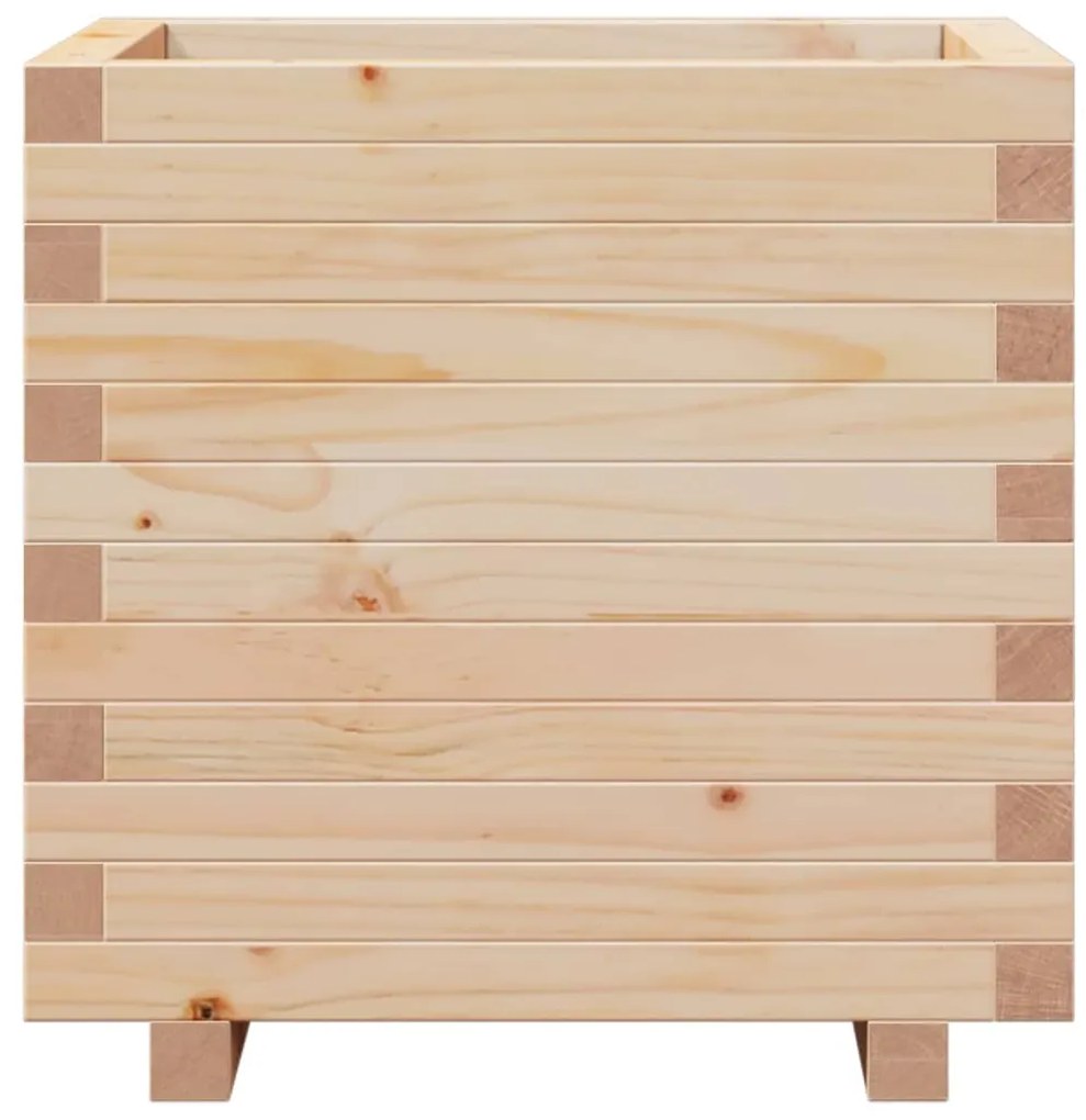 Vaso/floreira de jardim 50x50x49,5 cm madeira de pinho maciça