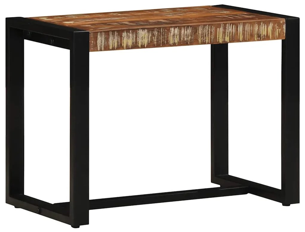 vidaXL Banco multicor 60x35x45 cm madeira maciça recuperada