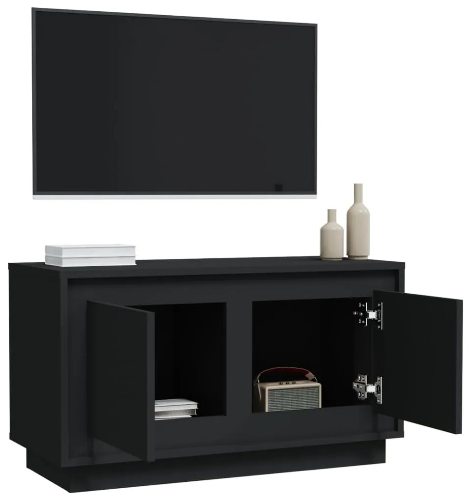 Móvel de TV 80x35x45 cm derivados de madeira preto