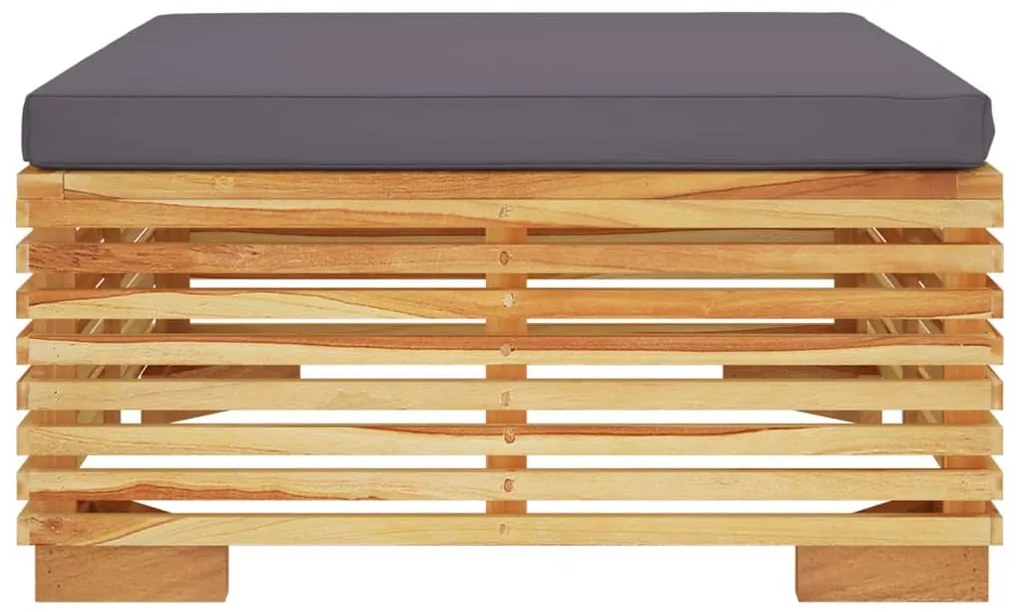 2 pcs conjunto lounge de jardim madeira de teca maciça