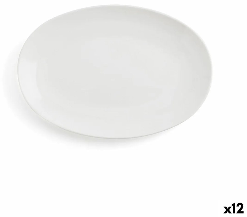 Recipiente de Cozinha Ariane Vital Coupe Oval Cerâmica Branco (ø 26 cm) (12 Unidades)