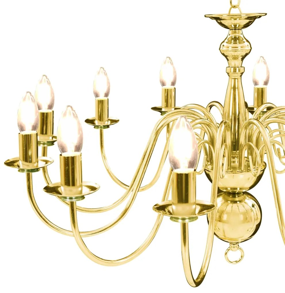 Lustre de 12 lâmpadas E14 dourado