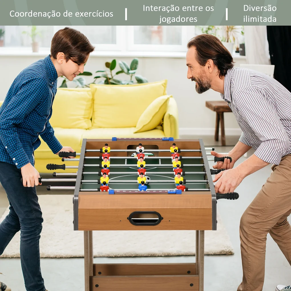 Jogo de mesa Foosball, mesa clássica de futebol para 2 pessoas