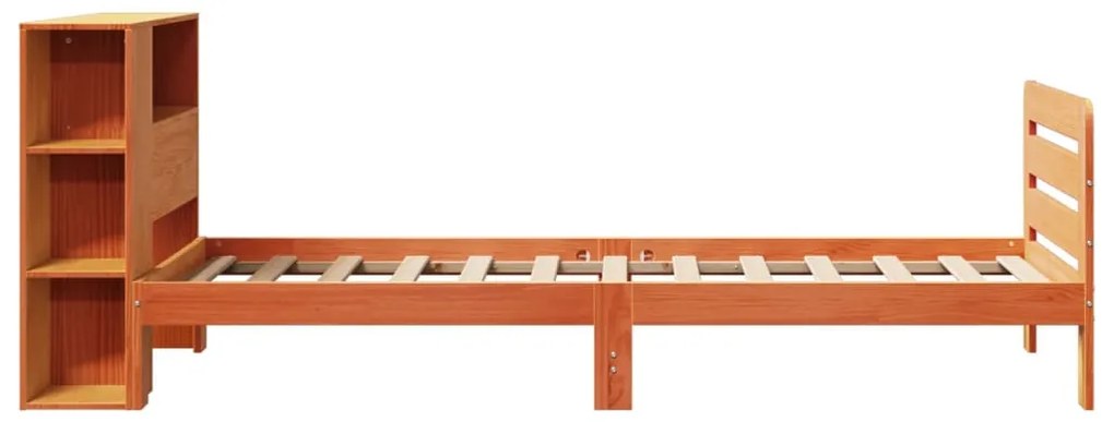 Cama sem colchão 90x200 cm pinho maciço castanho-mel