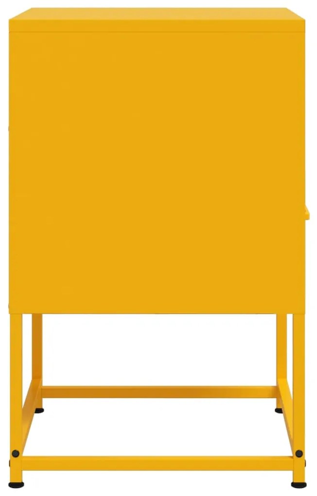 Mesa de cabeceira 36x39x60,5 cm aço amarelo mostarda