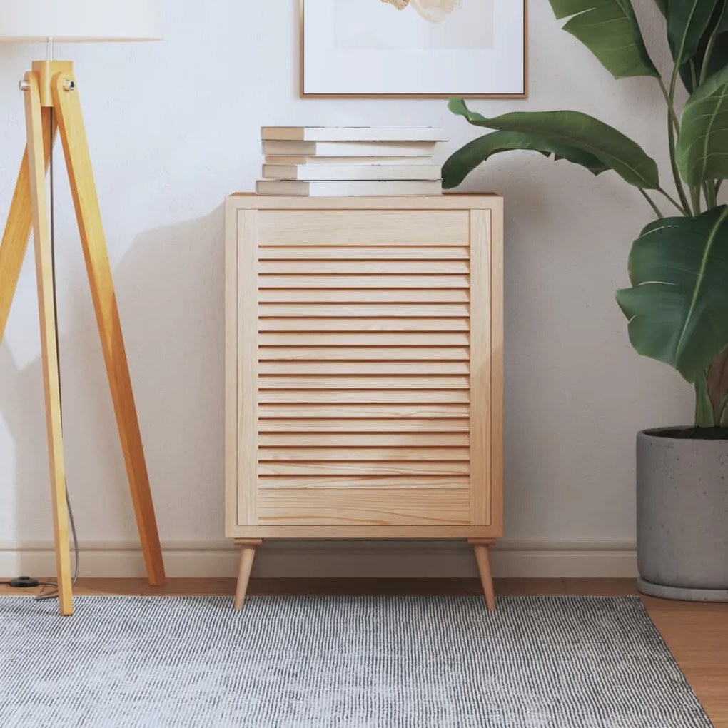 vidaXL Porta de armário com design de persiana pinho maciço