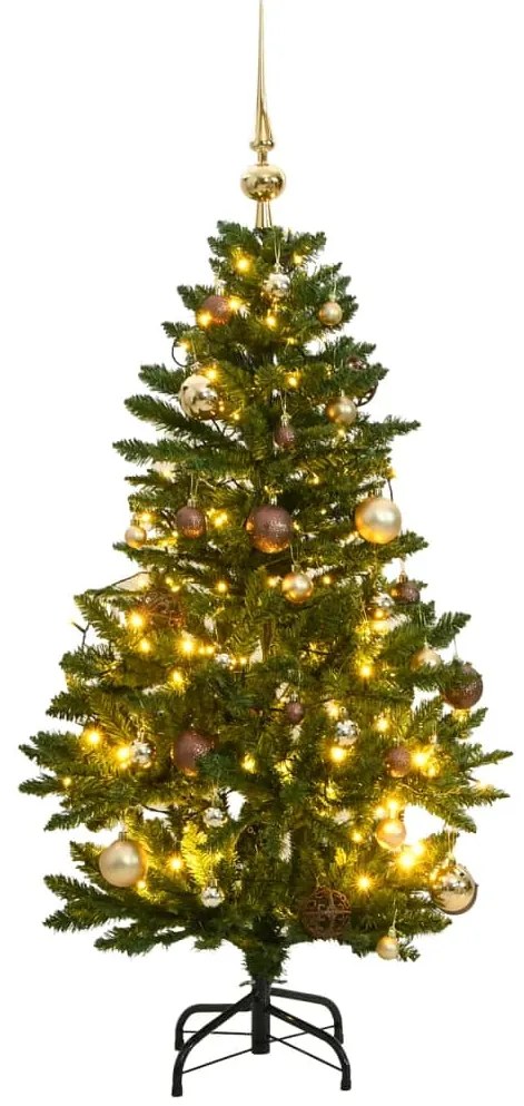 vidaXL Árvore Natal artificial articulada c/ 150 luzes LED+bolas 150cm