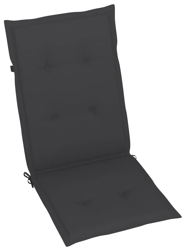Cadeiras jardim reclináveis c/ almofadões 2 pcs acácia maciça