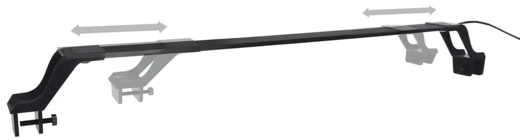 Lâmpada de aquário LED com braçadeiras 55-70 cm azul e branco