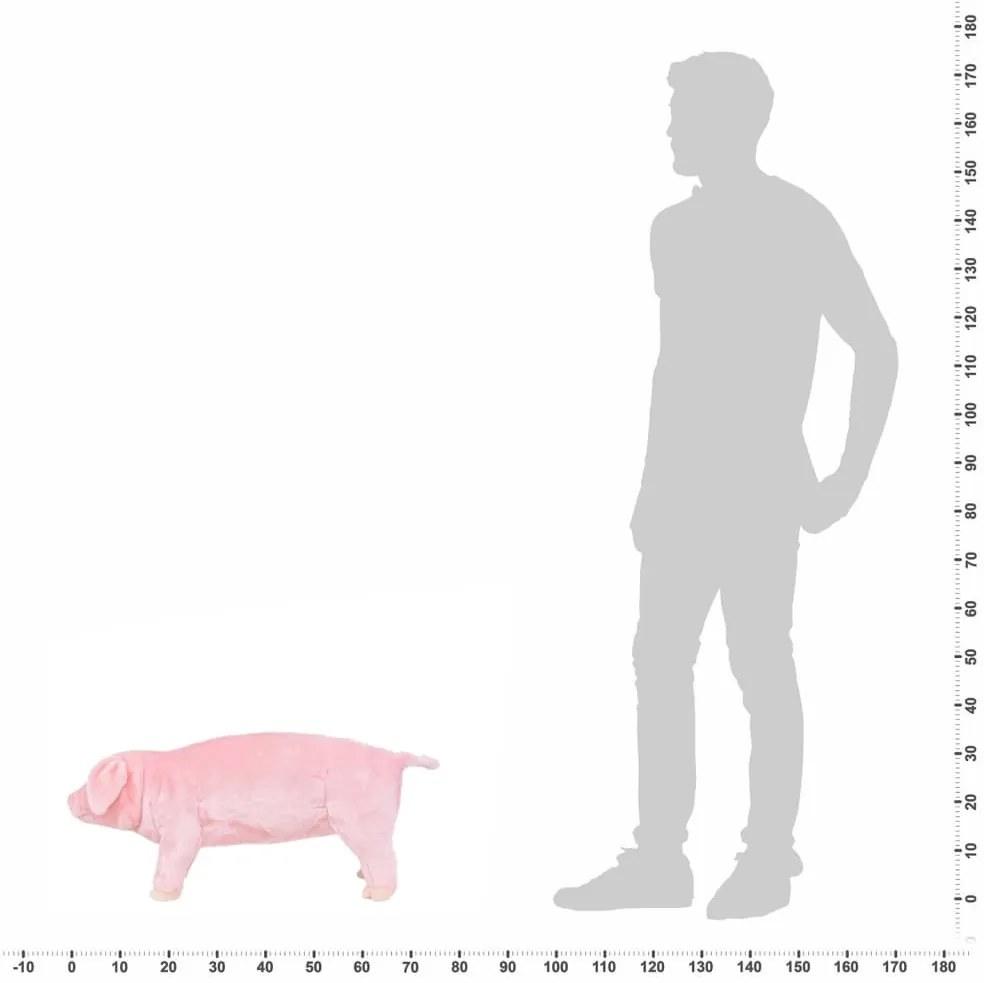 Brinquedo de montar porco peluche rosa XXL