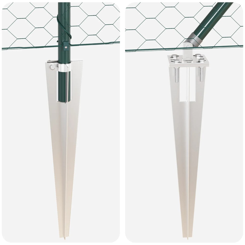 Cerca Hexagonal vidaXL Verde 0,4x100 m Aço