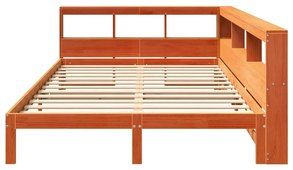Cama com estante sem colchão 140x190 cm pinho maciço