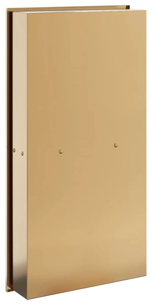 Nicho parede p/ duche 32x62x9cm aço inoxidável dourado escovada