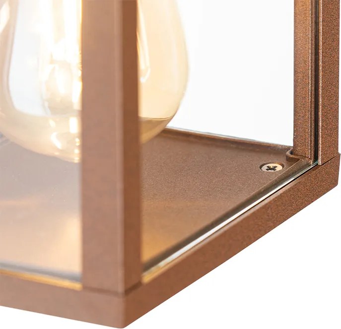 Candeeiro de parede industrial castanho enferrujado 38 cm 2 luzes IP44 - Charlois