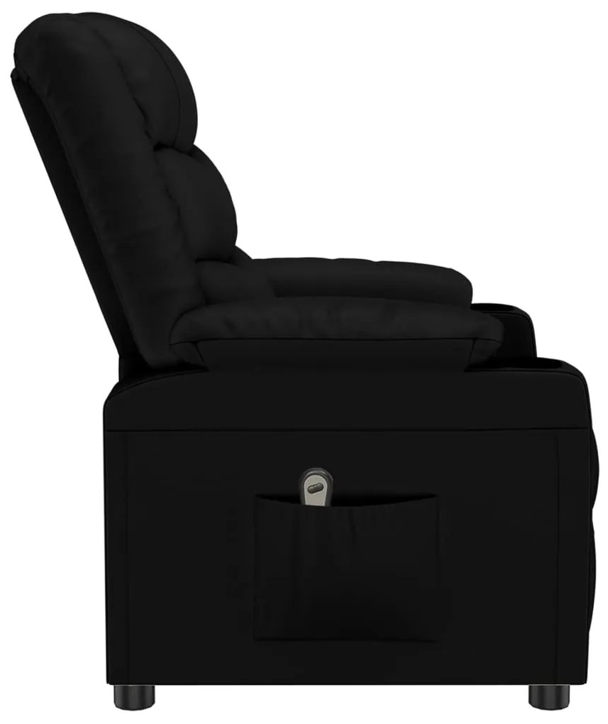 Poltrona reclinável elétrica couro artificial preto