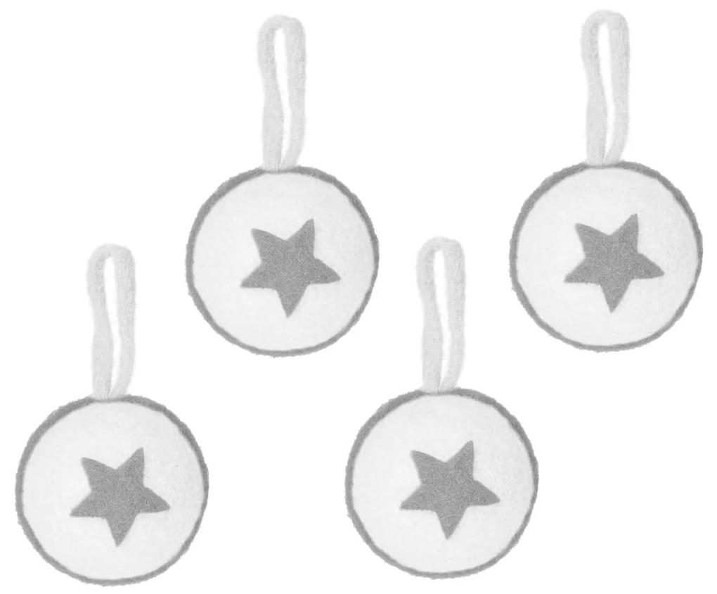 Kave Home - Set Cath de 4 bolas pendentes decorativas de estrela