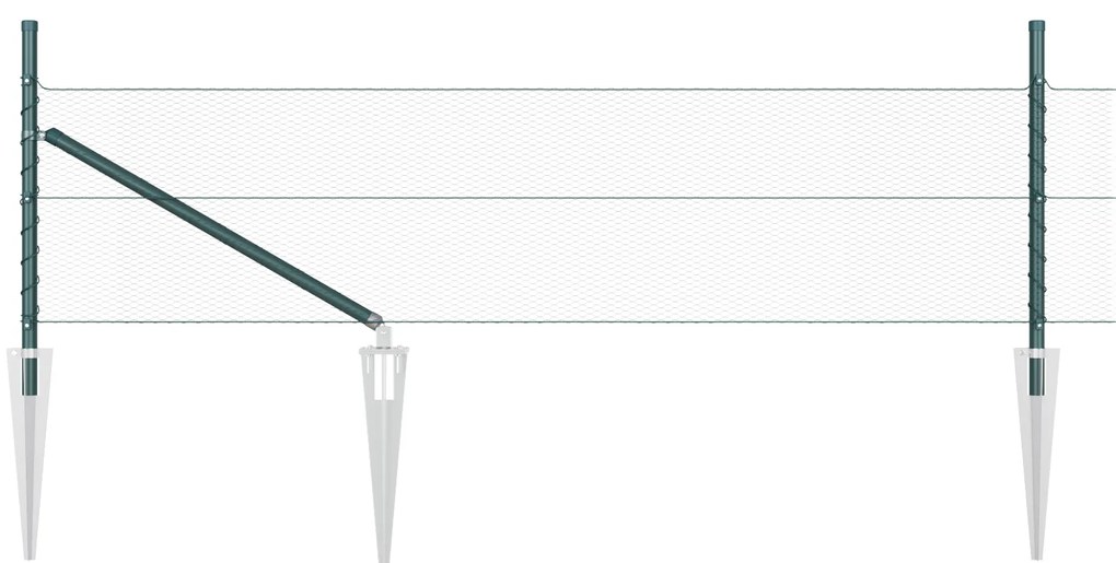 Cerca Hexagonal vidaXL Verde 0.4x25 m Aço