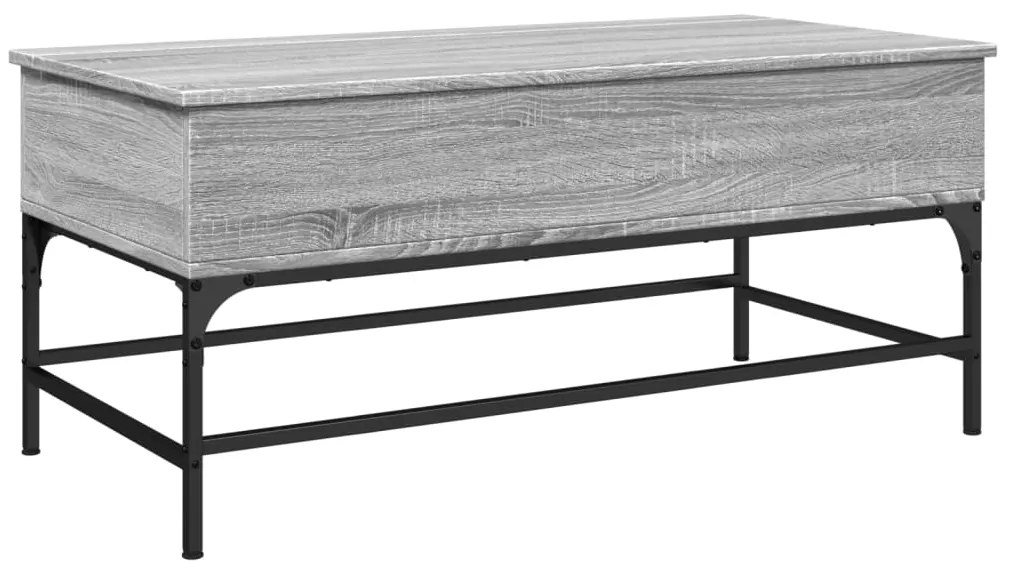 Mesa de centro 100x50x45cm derivados madeira/metal cinza sonoma