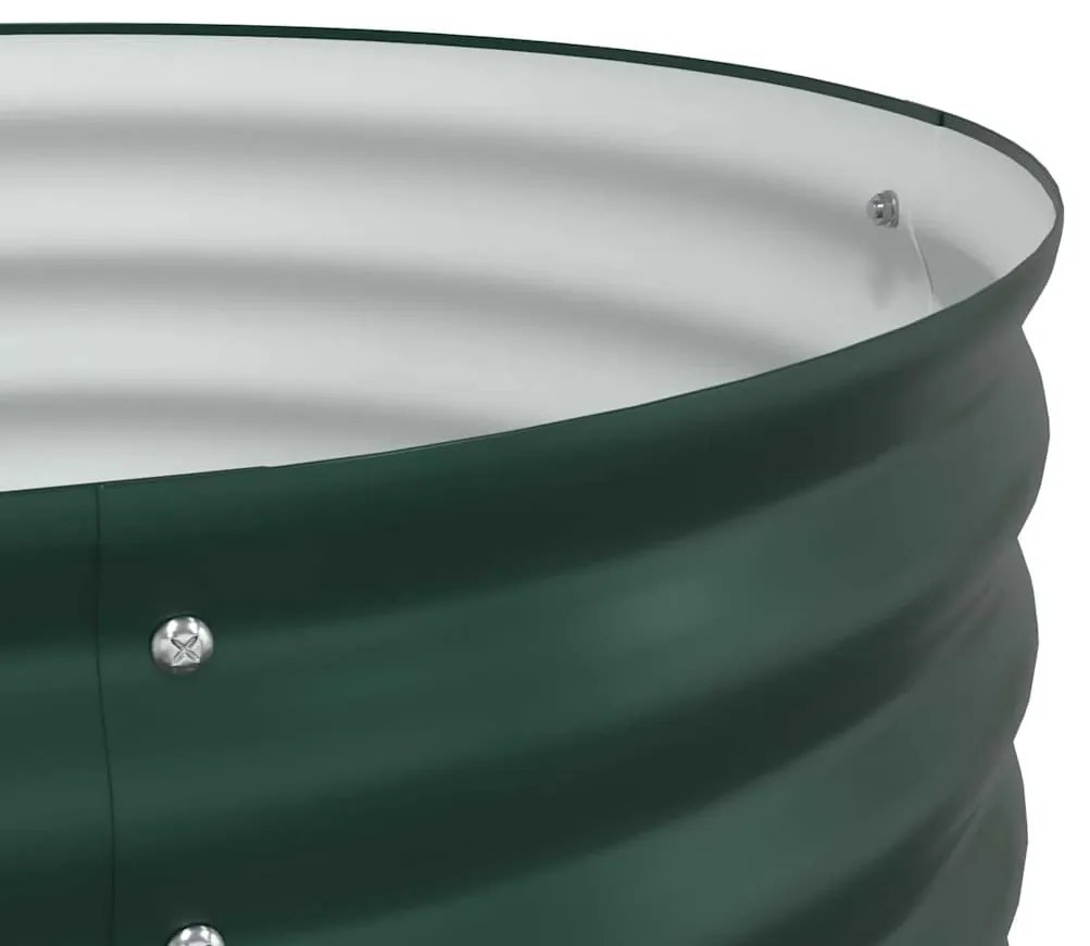 Canteiro de Jardim Verde vidaXL 160x80x81 cm em Aço Galvanizado