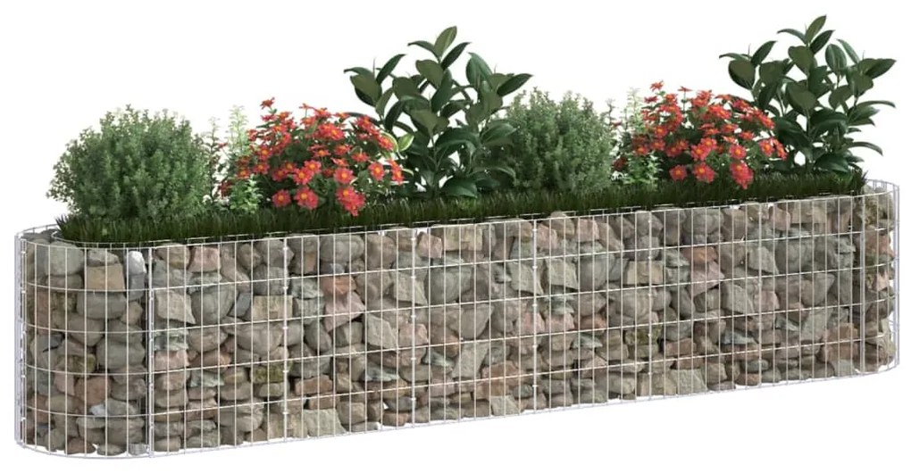 Canteiro elevado/cesto gabião 260x50x50 cm ferro galvanizado