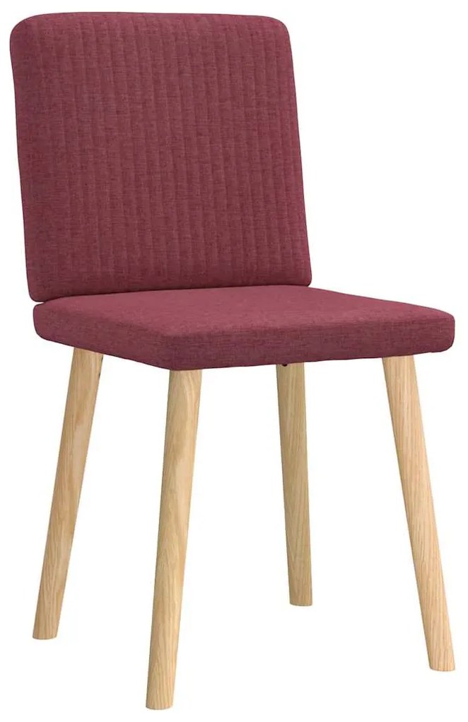 Cadeiras de jantar 2 pcs tecido vermelho tinto