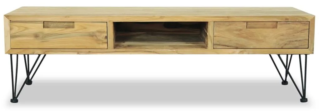 Móvel de TV 120x35x35 cm teca maciça