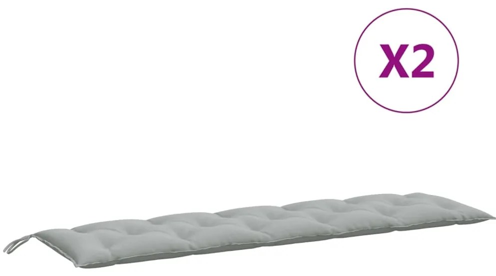 Almofadões banco jardim 2pcs 180x50x7cm mesclado tecido