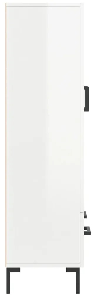 Aparador alto 69,5x31x115 cm derivados madeira branco brilhante