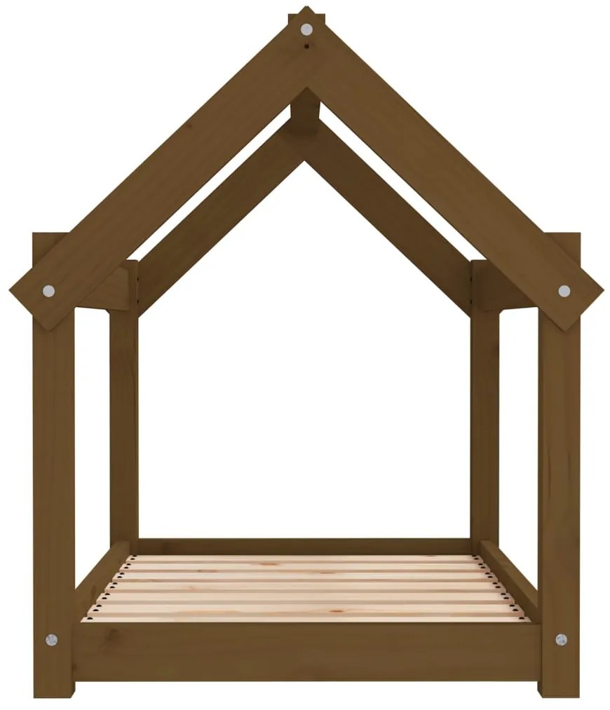Cama para cães 81x60x70 cm pinho maciço castanho mel