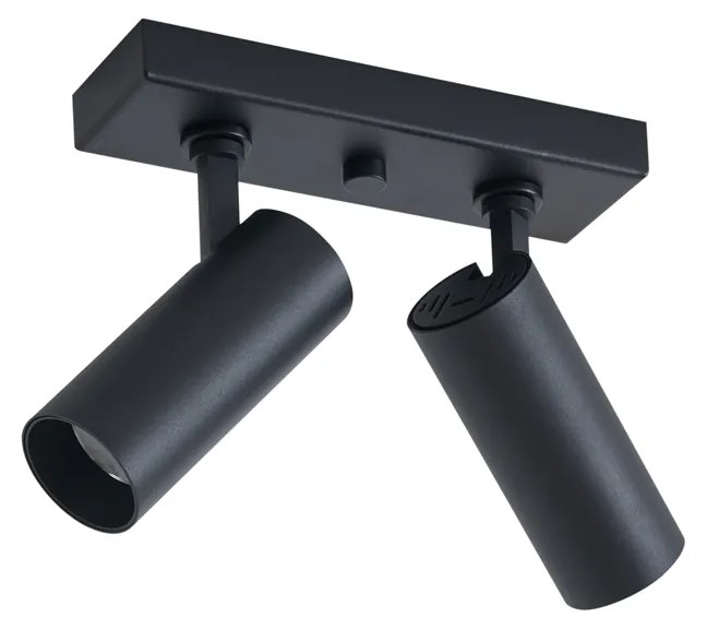 Plafon moderno preto incluindo LED regulável 2 luzes - Tate