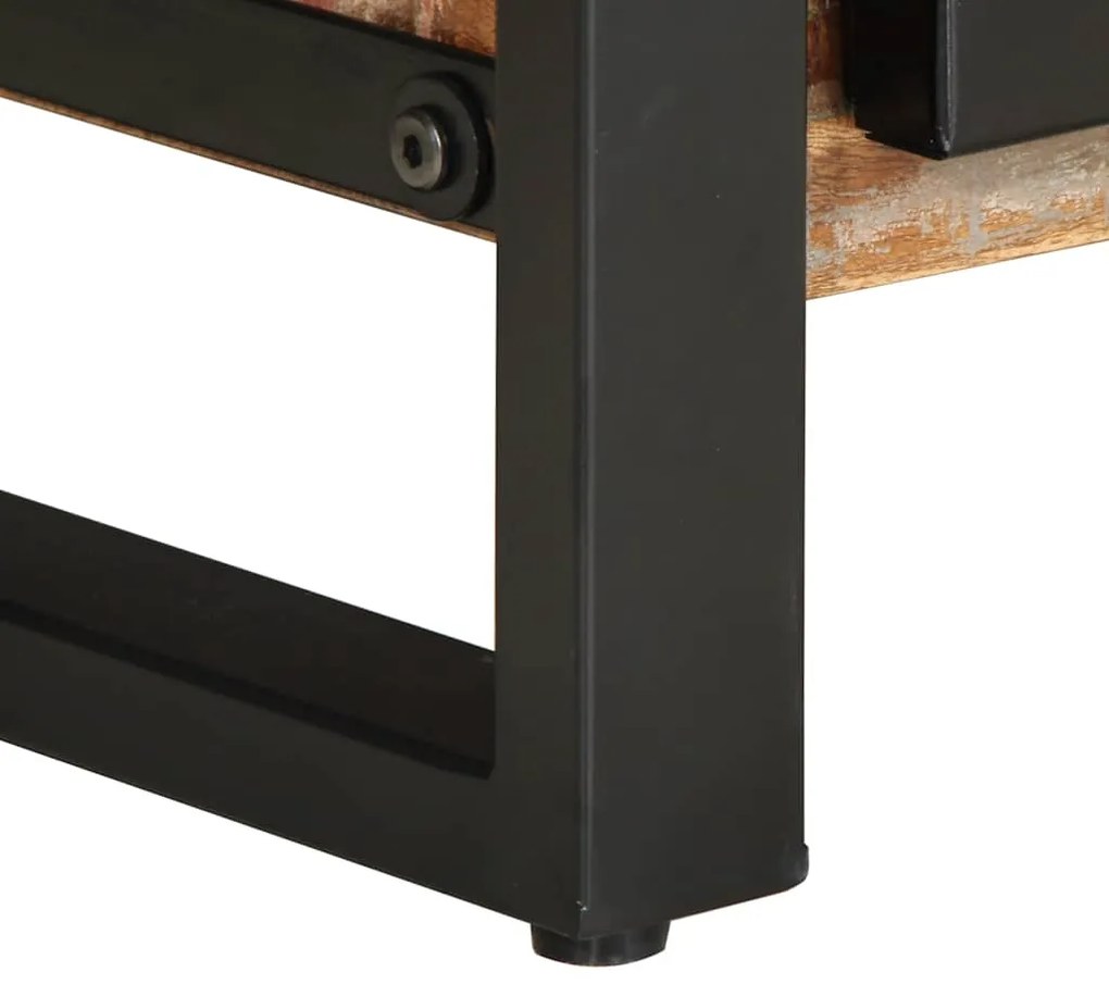 Mesa de centro multicor 90x50x36 cm madeira maciça recuperada