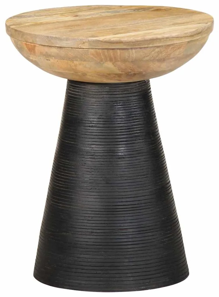 Mesa de apoio preto Ø37x45 cm madeira de mangueira maciça