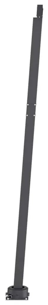 Toldo retrátil manual com LED 300x250 cm azul e branco