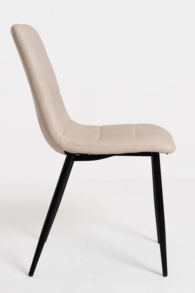 Pack 6 Cadeiras Stuhl Couro Sintético - Beige