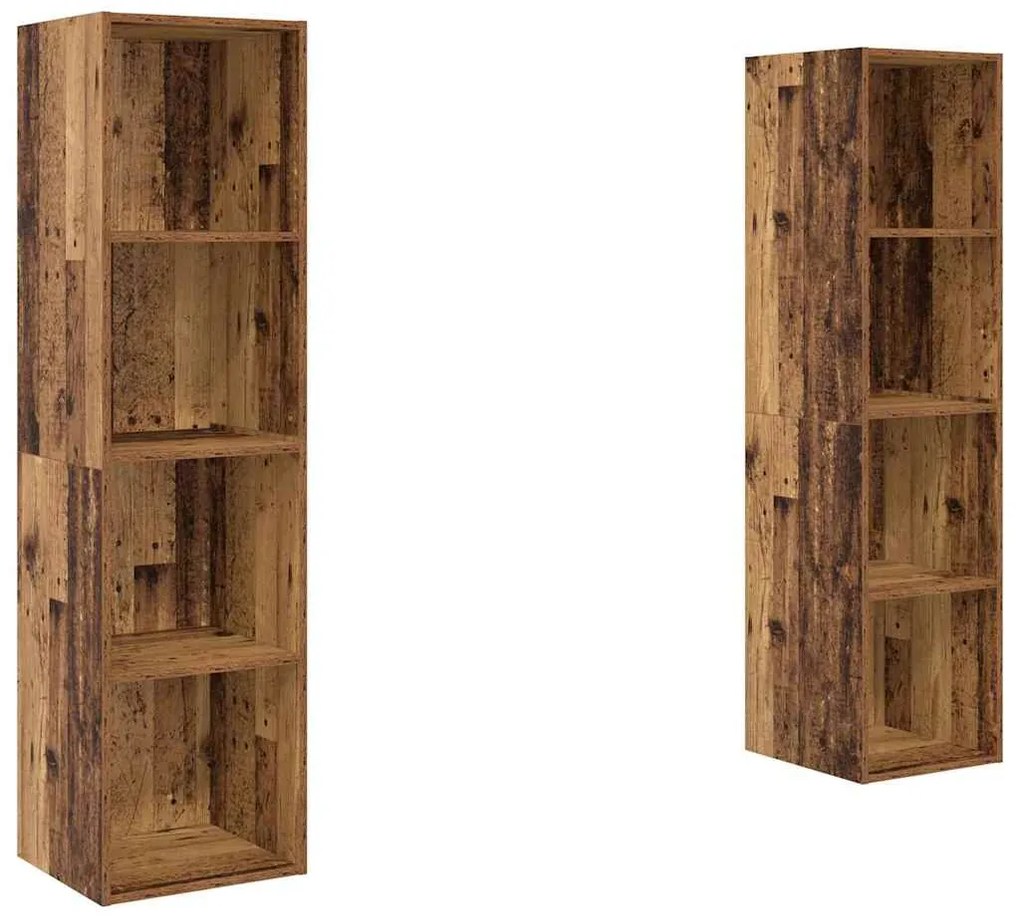 Conjunto de móvel de TV 2 pcs Castanho 37 x 37 x 142.5 cm
