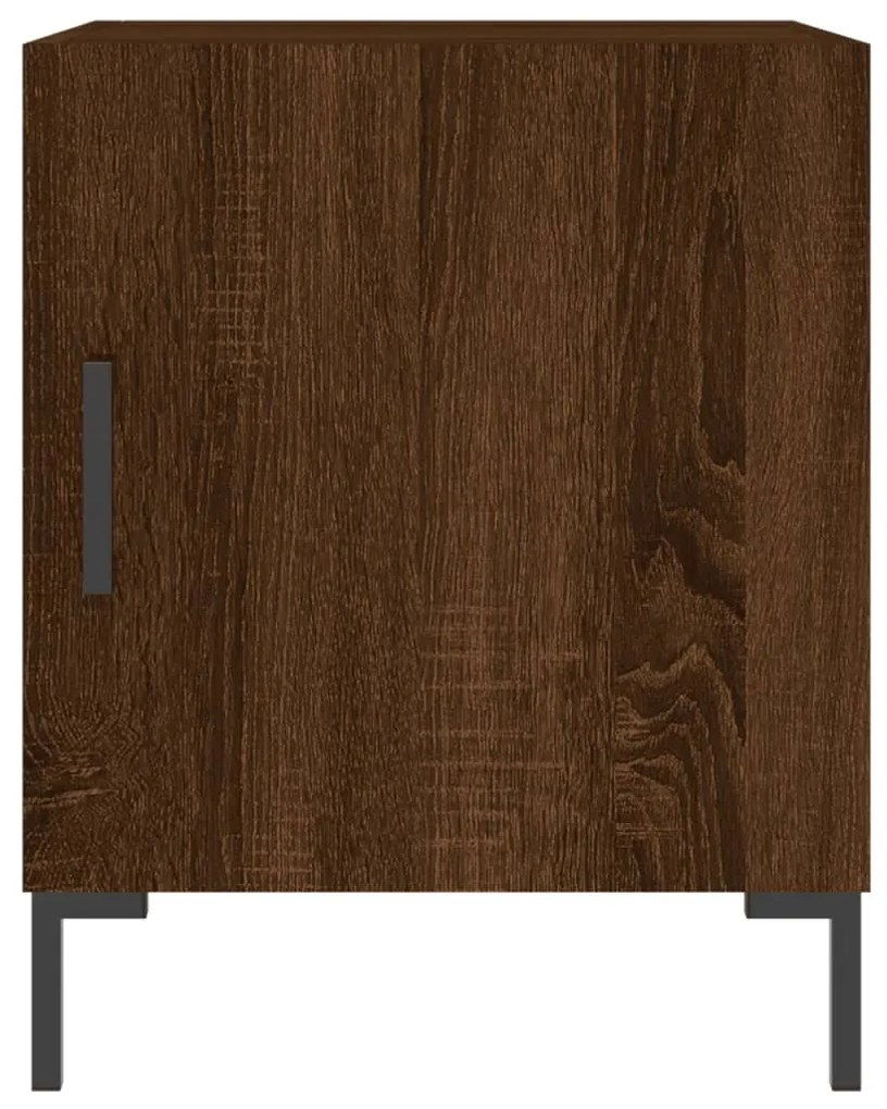 Mesa cabeceira 2pcs 40x40x50cm deriv. madeira carvalho castanho