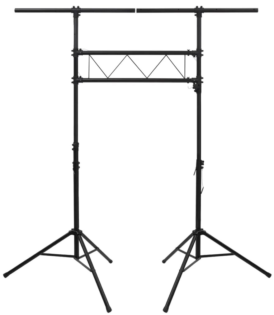 Suporte de iluminação 238x115x(180-300) cm aço preto